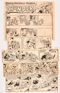 Wonder Comic Happy Christmas Number original preliminary artwork by Roy Wilson… | Comic Book Auctions ltd