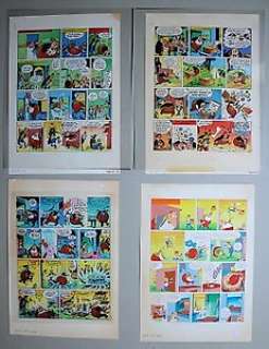 Redactie Eppo / Reg Parlett - Billie Turf - - Billie Turf - 4x Originele inkleuring + 3x Zwart Filmcel met tekst - (1984)