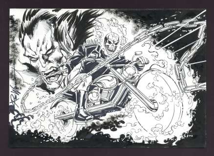 Ghost Rider and Mephisto Sketch by Ron Williams | mycomicshop.com