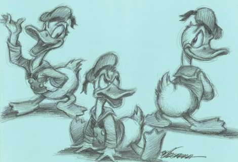Joan Vizcarra | Donald Duck Moods - Original Drawing - Joan Vizcarra - 48 x 32 cm - Pencil Art | Catawiki