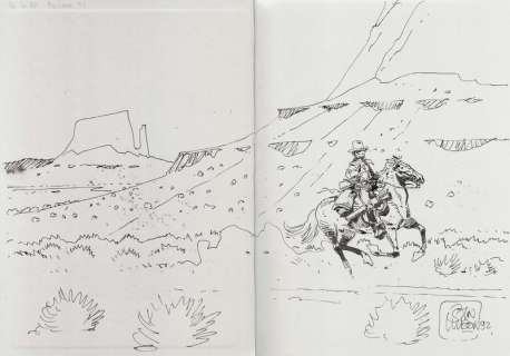 Wilson. Dessin original non nominatif Blueberry | BDEnchères