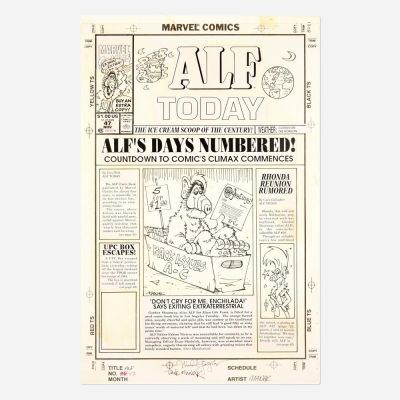 Lot 293 - Dave Manak, ALF #47 Cover Original Art (Marvel Comics, 1991) | Landry Pop Auctions