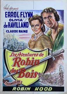 Movie Poster Original Art - the adventures of robin hood