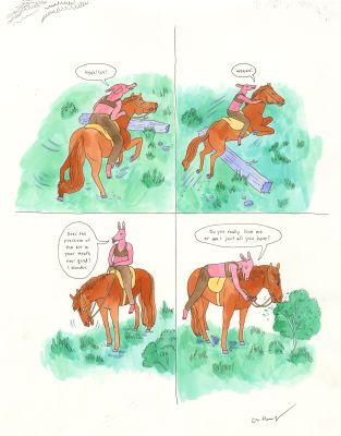 Lisa Hanawalt | Coyote Doggirl - page 3 - Encre de Chine et aquarelle sur papier | Huberty Breyne Gallery