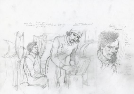 Enki Bilal | GRAPHITE IN PROGRESS 3 – Dessin original 116 | Galerie Barbier