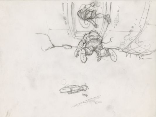 Enki Bilal | GRAPHITE IN PROGRESS 3 – Dessin original 45 | Galerie Barbier
