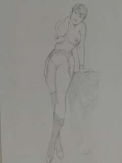 Leone Frollo | Leone Frollo - original artwork "Pin Up Erotica " firmata - Page volante - Exemplaire unique | Catawiki