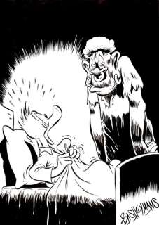 Bas Heymans | "Bombie the Zombie visits Donald Duck - Original inked painting by Bas Heymans - Exemplaire unique | Catawiki
