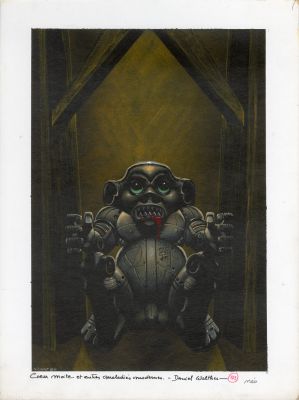 Jean-Michel Nicollet | ILLUSTRATION ORIGINALE DE COUVERTURE POUR COEUR MOITE ET AUTRES MALADIES MODERNES | Galerie Barbier