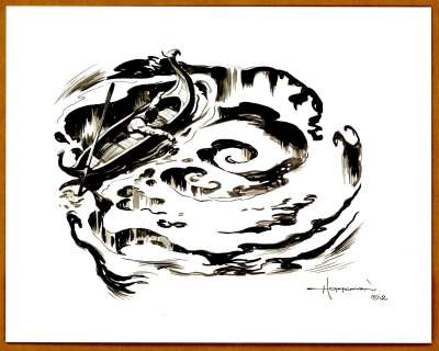 Hoffman - John Carter Whirlpool On the River Iss, Drawing (2012) | Russ Cochran