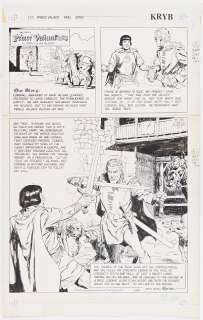 John Cullen Murphy ’’Prince Valiant’’ Sunday Comic Strip Original Artwork -- #2908 Dated 1 November 1992 | Nate Sanders