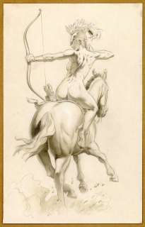 DeSchenes - AMAZON ON HORSE BACK, Drawing (undated)