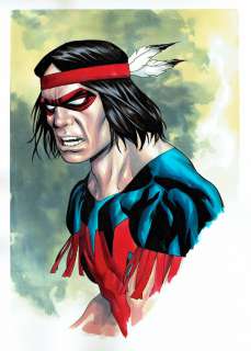 Mike McKone - thunderbird watercolor bust marvel x-men