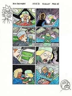 Benjamin Dewey - Rick and Morty #30 - Original page by Benjamin Dewey - Size: 28 x 38 cm. - (2017)