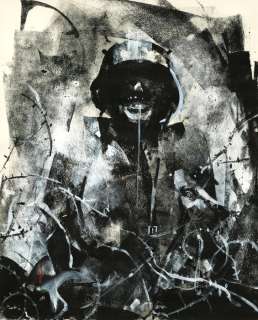 George Pratt | George Pratt - German Soldier - Original Painting - 46 x 36 cm - Original Art - (2015) | Catawiki