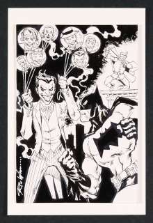 Batman and Carrie Kelly vs. The Joker Sketch by Ron Williams | mycomicshop.com