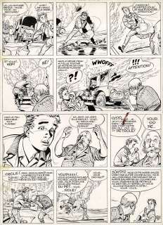 Eddy Paape | Marc Dacier, Aventures autour du monde, planche originale à l’encre de chine pour cet album paru en 1960 chez Dupuis. | Septimus