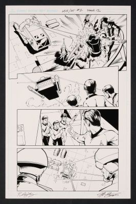 Jeffery Moy, Philip Moy | Original Art from Star Trek Legion of Super-Heroes #2 (2011) Page 12 Pencils by Jeffery Moy, Inks by Philip Moy | mycomicshop.com (Buy It Now)