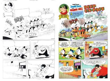Daan Jippes | Donald Duck D 2001-040 - “Deep Un-Pact” - Signed Original Inked Comic Page by Daan Jippes - page 1 - Page volante - (2001) | Catawiki
