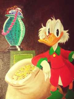 Bas Heymans | Uncle Scrooge - "Next to a bag of Gold" - Oil on Canvas - Original Signed Art by Bas Heymans | Catawiki
