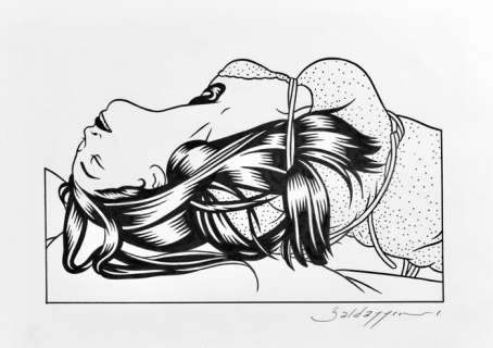 Roberto Baldazzini | Roberto Baldazzini - Illustrazione a inchiostro “Dune” - Page volante - Exemplaire unique | Catawiki