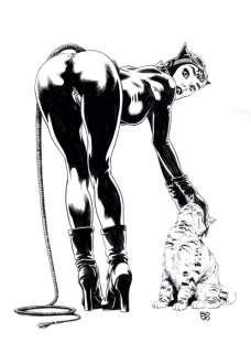 Lorenzo Bovo | Lorenzo Bovo - Catwoman - Cats - Page volante - Exemplaire unique | Catawiki