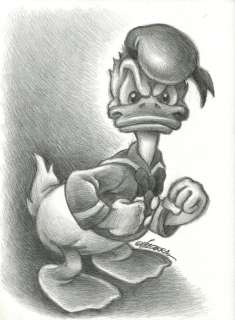 Joan Vizcarra | Angry Donald Duck - Original Drawing - Joan Vizcarra | Catawiki