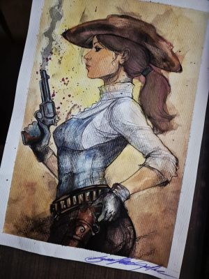 Guilherme Silva - SADIE ADLER - Pinup art by Guilherme Silva - 11" x 16"