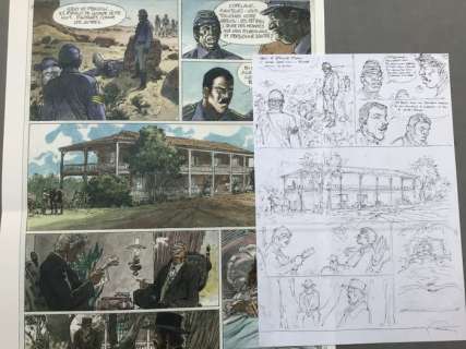 Hermann | Hermann - Planche originale crayonnée - Duke T5 - Un Pistolero tu seras - (2020) | Catawiki