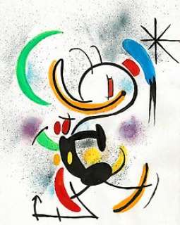 Tony Fernandez, Disney Artist - Donald Duck Inspired By Joan Miró‘s "Color Lithograph VI" (1975) - Original Painting - Tony Fernandez Signed - Acrylic Art - Original Artwork