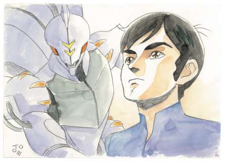 Tomonori Kogawa Hand-drawn Color Illustration Aura Battler Dunbine Sho Zama / Dunbine | Mandarake (Big Web)