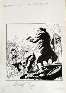 Giampiero Casertano - Original cover for Nick Raider n. 11. Cm. 21x21 on board cm. 25,5x36. Ink. Signed. Mint