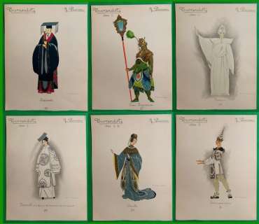 Umberto Brunelleschi | Umberto Brunelleschi - 6x illustrazioni originali "Turandot" - (1926) | Catawiki