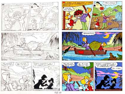 Romano Scarpa, Lucio Michieli | Romano Scarpa I TL 1768-A - 1x tavola originale Zio Paperone e il "Tradimento" di Brigitta - p.6 - Page volante - (1989) | Catawiki