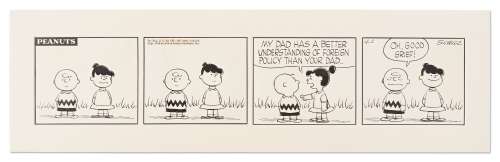 Original Charles Schulz Hand-Drawn ’’Peanuts’’ Comic Strip from 1958 -- ’’Oh, Good Grief!’’ | Nate Sanders
