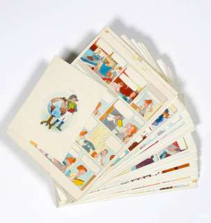 Craenhals - Les 4 As, ensemble complet des 47 bleus de coloria…