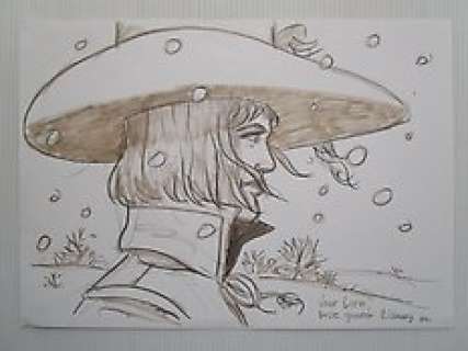 Venanzi, Marco - Marco Venanzi - Originele tekening - Roodmasker - (2004)