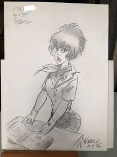 Walthéry | Walthéry, François - Dessin original dédicacé - Natacha - (2017) | Catawiki