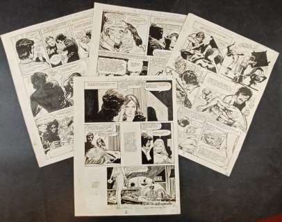 Angel Lito Fernandez | Larry Mannino - 4x Tavole Originali in Sequenza Finale "La Ragazza Con La Chitarra" - Firmato" - Exemplaire unique | Catawiki