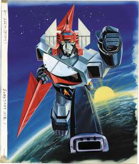 Toshio Okazaki Handwritten Color Hanken Illustration "Planetary Robot (Wakusei Robo) Danguard Ace" | Mandarake (Big Web)