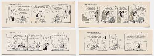 Lot of Four ’’Wizard of Id’’ Comic Strips from 1964-1965 | Nate Sanders