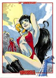 Fabio Ramacci | Vampirella - Vampirella Sketch Cards 50th Anniversary series Original Artwork by Fabio Ramacci | Catawiki