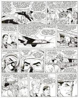 Matthieu Durand | Tanguy et Laverdure, Menace sur Mirage F1, planche originale à l’encre de chine. | Septimus