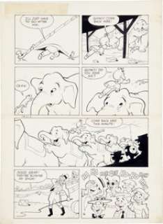Steve Muffatti Little Audrey #25 (First Harvey Issue) Story Page Original Art Group (Harvey, 1952). Little -