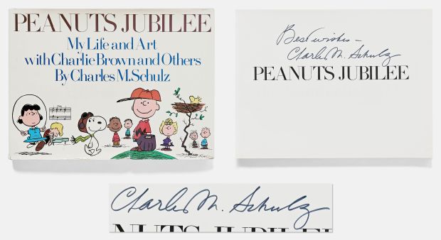 Charles Schulz Signed First Edition of the Coffee Table Book ’’Peanuts Jubilee’’ | Nate Sanders