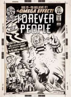 Jack Kirby and Vince Colletta Forever People #6 Cover Original Art (DC, 1972). See it to believe it -- those -