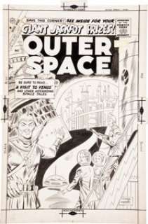 Charles Nicholas and Vince Alascia Outer Space #22 Cover Original Art (Charlton, 1959). A visit to Venus might -