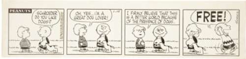 Charles Schulz Peanuts Daily Comic Strip Original Art dated 1-14-59 (United Feature Syndicate, 1959). Charlie - | Heritage