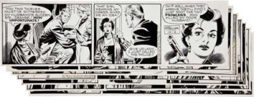 Al McWilliams Twin Earths Daily Original Art Group (United Feature Syndicate, 1962). The super-sleek, streamlined -