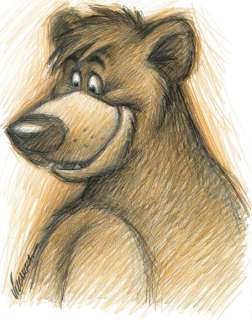 Joan Vizcarra | Baloo [The Jungle Book] - Original Drawing - Joan Vizcarra Signed - Original Artwork - Pencil Art | Catawiki